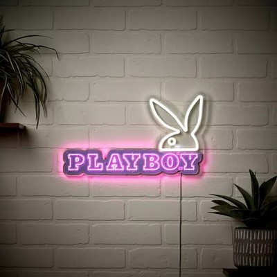 Playboy Bunny Logo Neon LED Light-Up Sign Officially Licensed