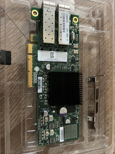 Chelsio 110-1088-30 Dual Port 10Gbps NIC SFP Full Height CC2-N320E-SR w/SFPs - Picture 3 of 3