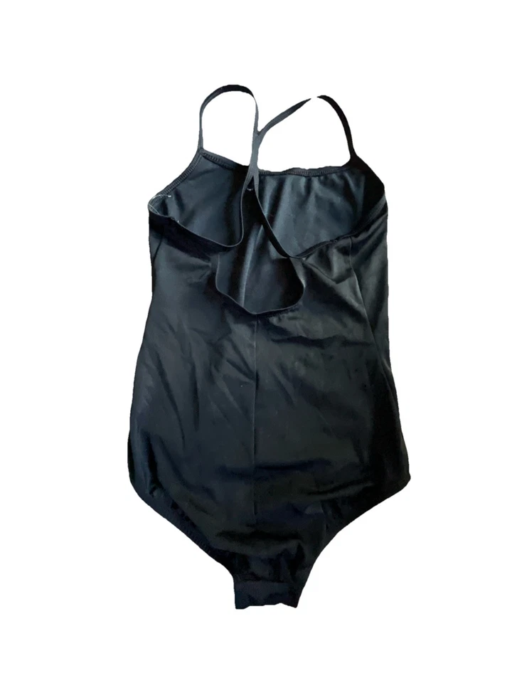 Nike Niñas Negro Sólido Corredor Ajustado Correa Una Pieza Traje de Baño Traje de Baño Talla S Nuevo con Etiquetas Foto 4 de 4