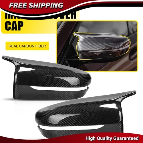 2PCS Real Carbon Fiber Rearview Side Mirror Cover Cap For BMW 4 Series G22 / G23
