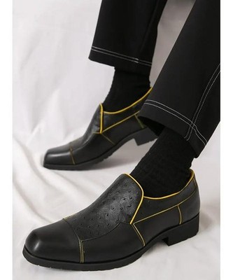 Men's Square Toe Faux Leather Oxfords Business Formal Wedding Party Casual Shoes