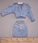 1988 Vintage Barbie Doll Feeling Fun Mattel Denim Jacket Coat and Skirt