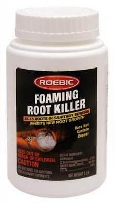 Roebic Foaming Root Killer 1lb - Safe for Pipes, Drains & Toilets