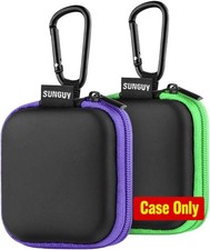 Portable Small Earbud Carrying Case Storage Bag with Carabiner Clip for Earphone