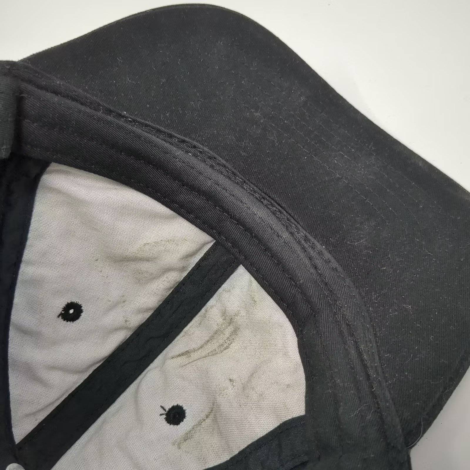 Baseball Cap Black OS Hat Solid Plain Adjustable … - image 8