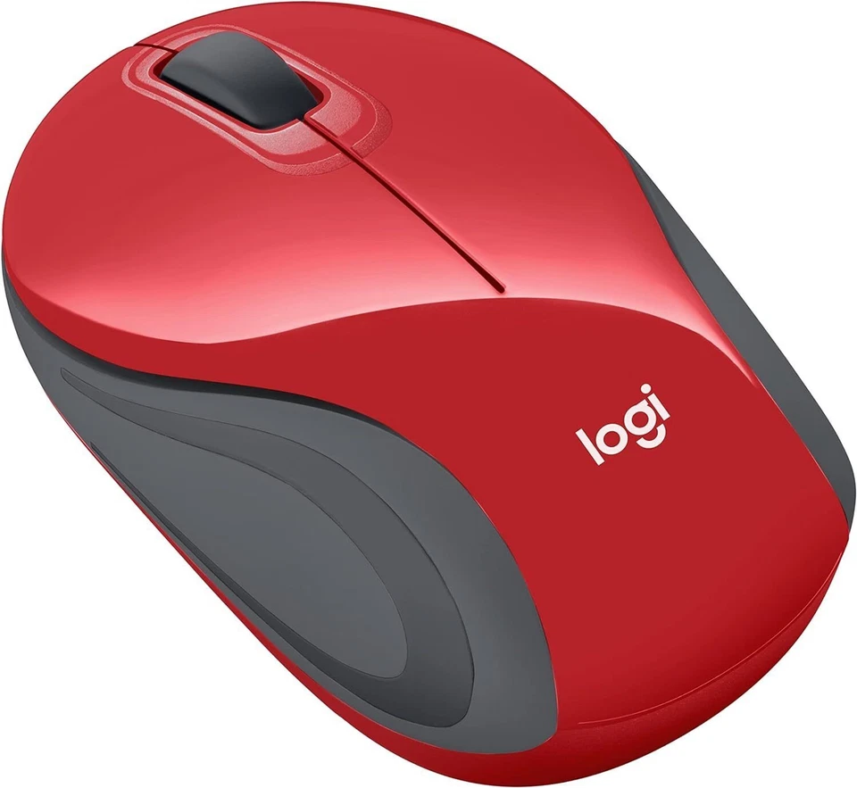Logitech Wireless Mini Mouse M187 Ultra Portable Optical 1000DPI 3-Button - Red - Image 2 of 4