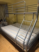 Triple Bunk Bed Double On Base Single On Top.Mattress Not Included Used 2 Months