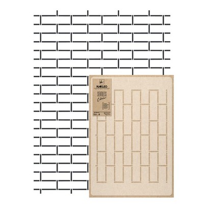 Wall Painting Stencil Large Size, 23,2 x37,4  Brick Wall Imitation Reusable P...