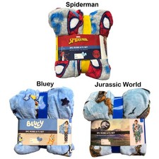 Licensed Character Boys 3-Piece Robe  Pajama Set, Cozy Knit Polyester