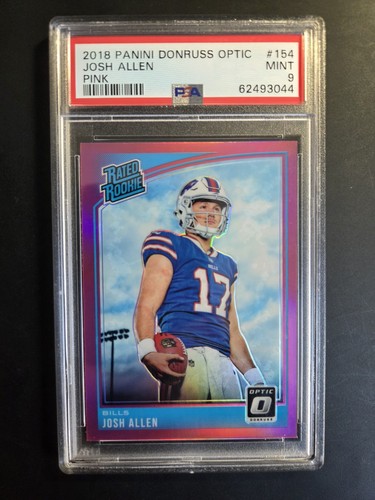 2018 Panini Donruss Optic Pink Josh Allen Rated Rookie PSA 9 Bills NFL