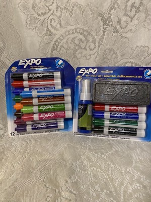 EXPO 12 Count Dry Erase Markers + Starter Set Chisel Tip Low Odor