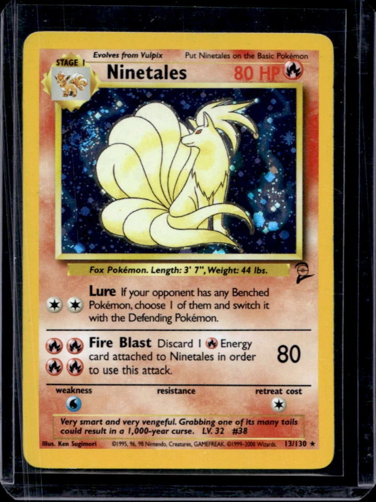 2000 Pokemon 2 Ninetales Holo #13/130