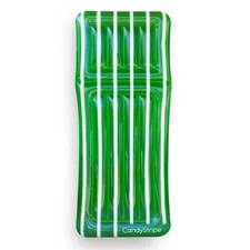 In The Swim Green and White Stripe Inflatable Lounger Pool Float – Comfortable