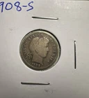 1908 S Barber Dime