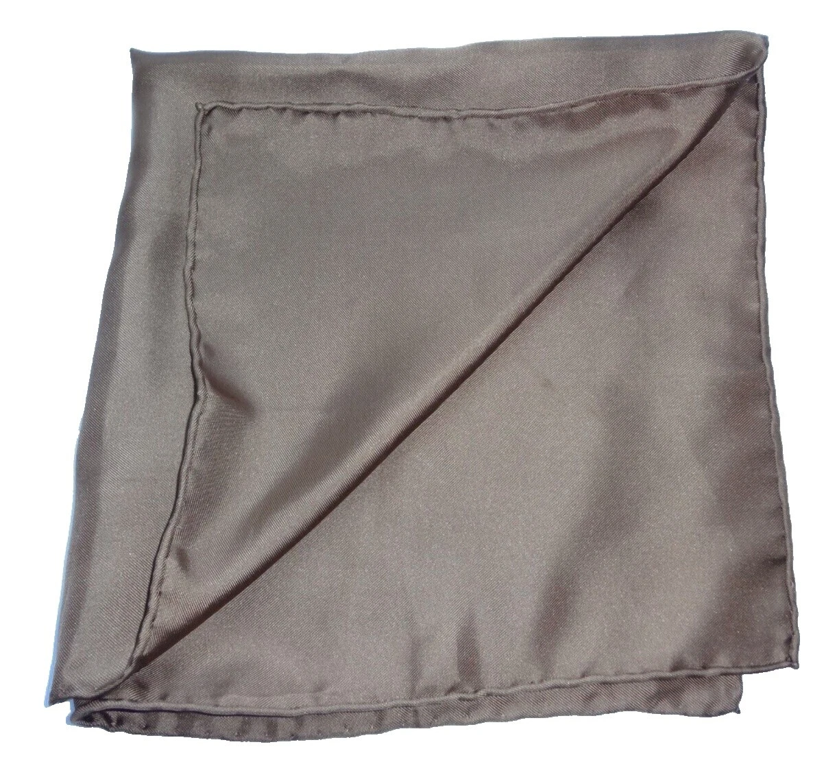 Sólido marrón 100% pañuelos de seda para hombres