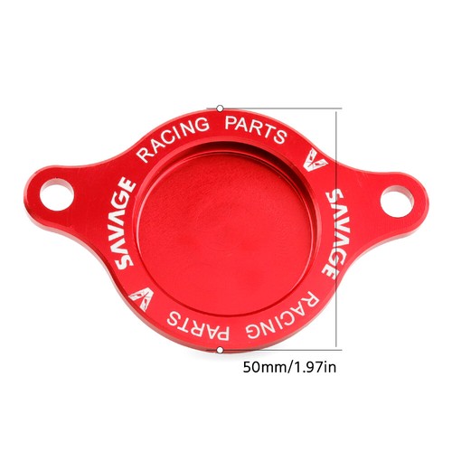 CNC Engine Oil Filter Cover Cap For HONDA CRF 250 R 04-09 CRF 250 X 04-17 Red - Picture 3 of 9