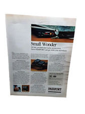 Vintage 1985 Print Ad Passport Radar Receiver Detector Original 1980s