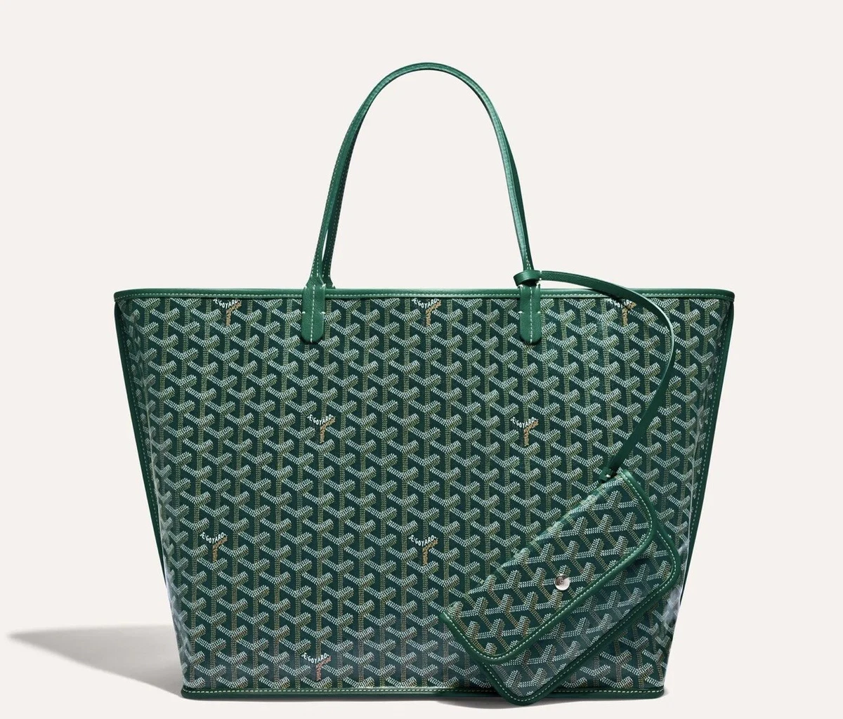 goyard luggage green