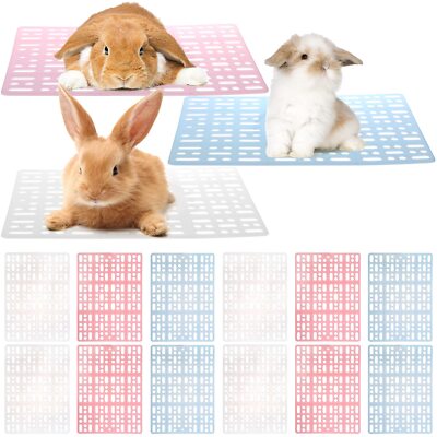 12Pack Plastic Rabbit Cage Mat Foot Resting Pads for Pet Cat Dogs Bunny