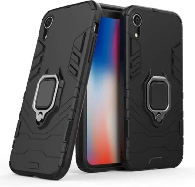 WISAM® Apple iPhone XR Panzer Schutztasche Armor Ring Hülle Case Cover Kickstand