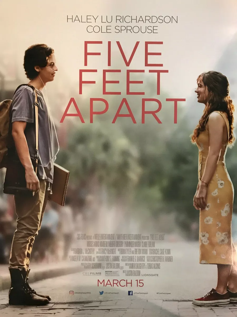 FIVE FEET APART Original Movie Poster 27x40 DS Authentic Cole Sprouse