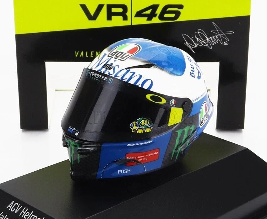 MINICHAMPS 1/8 AGV HELMET VALENTINO ROSSI MISANO MOTOGP 2020 RACE 2 399200086 - Image 3 of 4