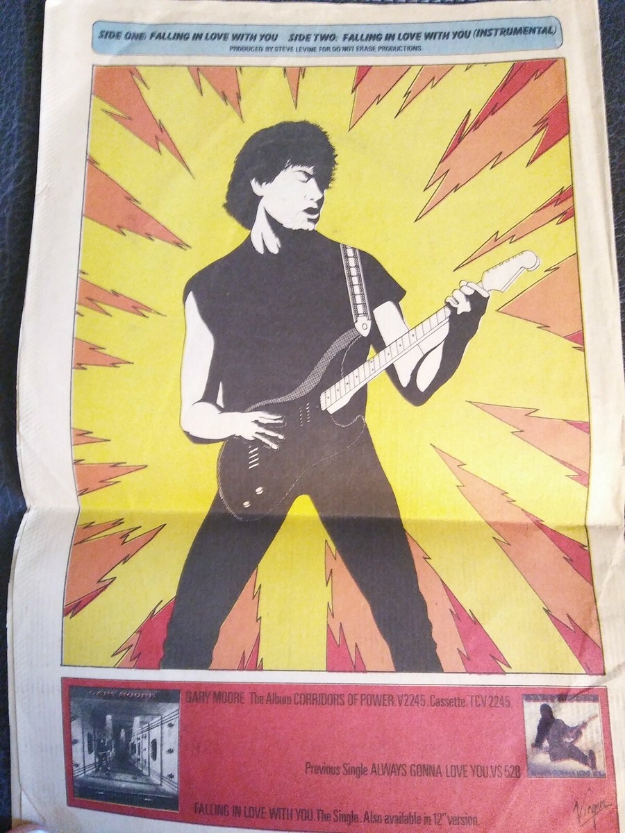 GARY MOORE 45~Falling In Love With You~Virgin 564 *Comic