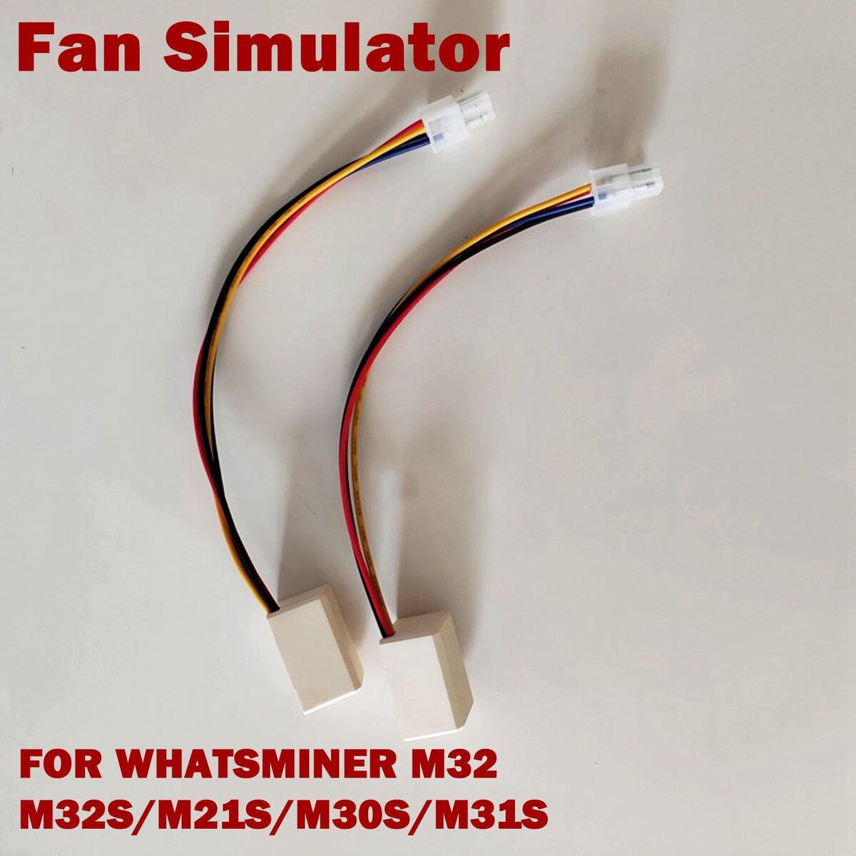 2Pcs Fan Simulator Emulator For Bitcoin Miner Mining  M32/M32S/M21S/M30S/M31S