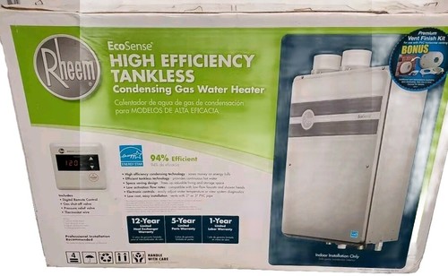 Rheem Ecosense Natural Gas Tankless Water Heater 199900 Btu 9.5 Gpm