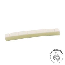 Slotted Bone Nut For Strat or Tele ,9.5" Radius, 42mm - Bleached Bone