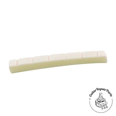 Slotted Bone Nut For Strat or Tele ,9.5'' Radius, 42mm - Bleached Bone