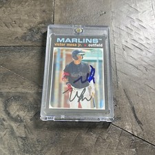 Victor Mesa Jr Signed IP 2020 Topps Heritage Auto Miami Marlins #10 RC Minors AU