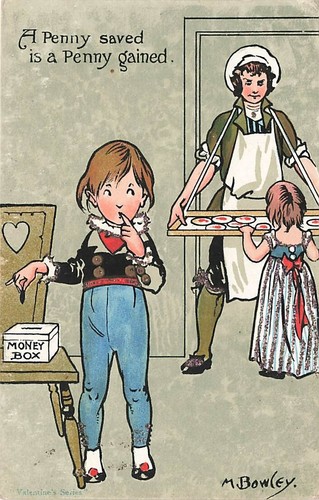 Two Early M. BOWLEY Valentine's Series FAMILIAR PROVERBS Postcards B - Picture 3 of 4