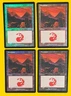 MTG MOUNTAIN (Foil) (x4) Invasion (OldManMTG 011-893)