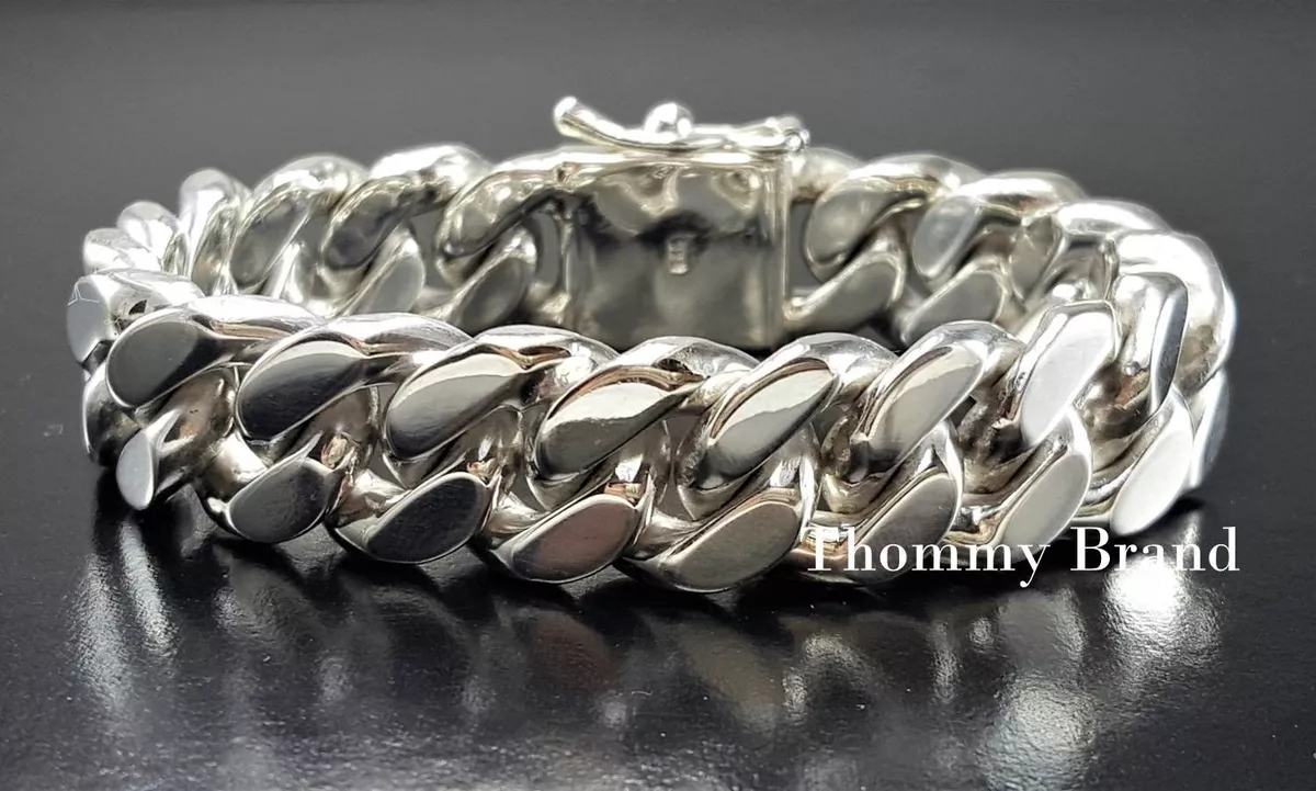 Heavy silver shop bracelet ebay