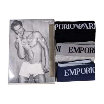 Emporio Armani 3-Pack Underwear – Shorts Boxer Trunks for Men