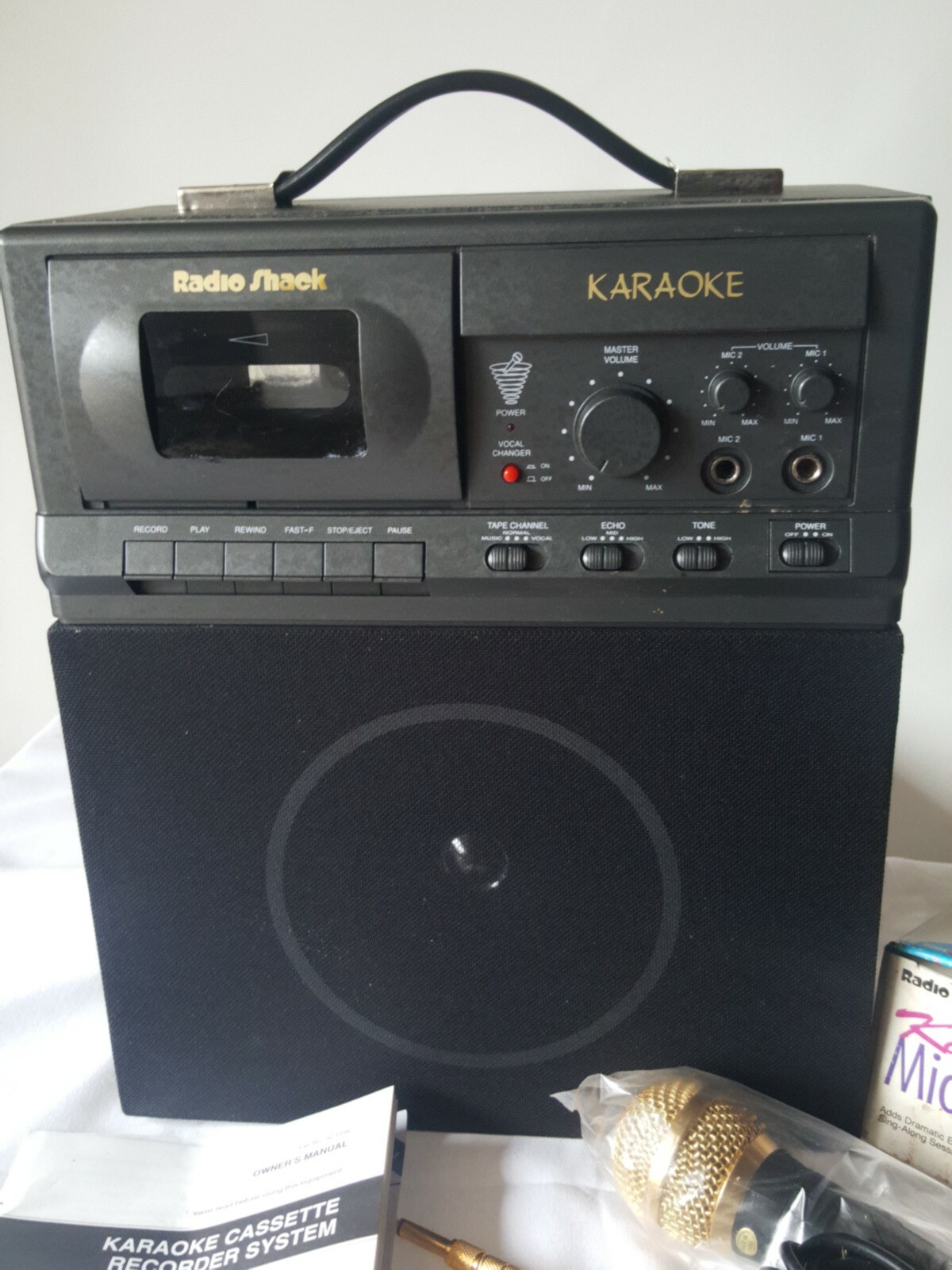 Radio Shack Karaoke Machine 2 mic Very Rare Vintage Read Details