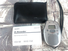 Sony ICD-50 Digital Voice Recorder with Manual and Pouch