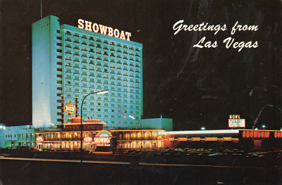  Postkarte USA Nevada Grüße aus Las Vegas Showboat Hotel unbesendet  