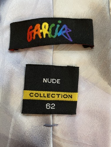 Cravatta Garcia Uomo 100% Seta Collezione Nudo 62 Grigio/Bianco/Nero. 3 1/2"x62" - Foto 4 di 5