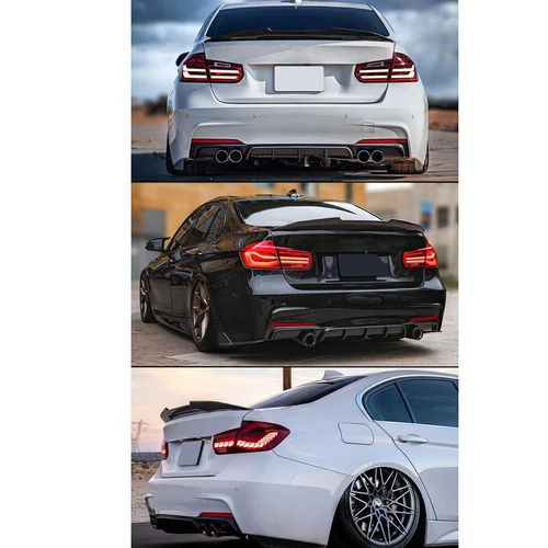 Shiny Black PSM Type Duckbill Spoiler For BMW F30 328i 335i 340i & F80 M3 15-18 - Picture 3 of 12