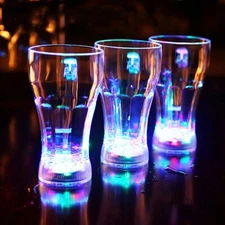 LED Light Up Flashing Drinking Cup Coke Shot Bar Club Party Beer Drink Glass