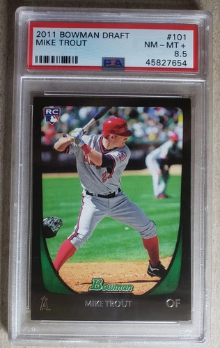 2011 Bowman Draft Mike Trout RC PSA 8.5 Angels #101