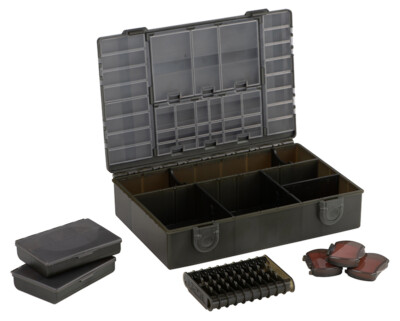 Fox  Loaded  Medium Tackle Box gefüllt mit verschiedenen Boxen Tacklebox NEW