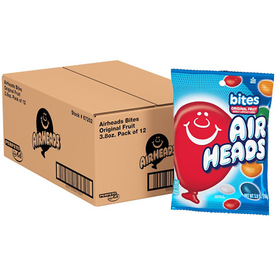 Candy, Bites, Assorted Fruit Flavor, Non Melting, Party, Pantry, 3.8 Oz Bag, Box