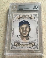 Mickey Mantle Original Art Sketch Card New York Yankees Beckett BAS True 1/1