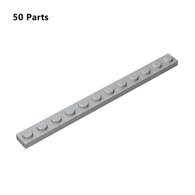60479 Plate 1x12 Light Gray Bricks Parts 50PCS Bricks, Pieces & Parts
