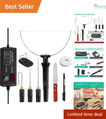 Electric Foam Cutter Kit 6-in-1 Hot Wire Styrofoam Cutting Tool for Crafts