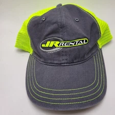JR Rental Hat Cap Gray Adult Used Mesh Snapback G11D