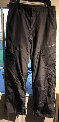 Zero Xposure Mens Snow Pants Size Large Snowboarding Black Pockets Zip Snap